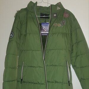 Winter green long jacket